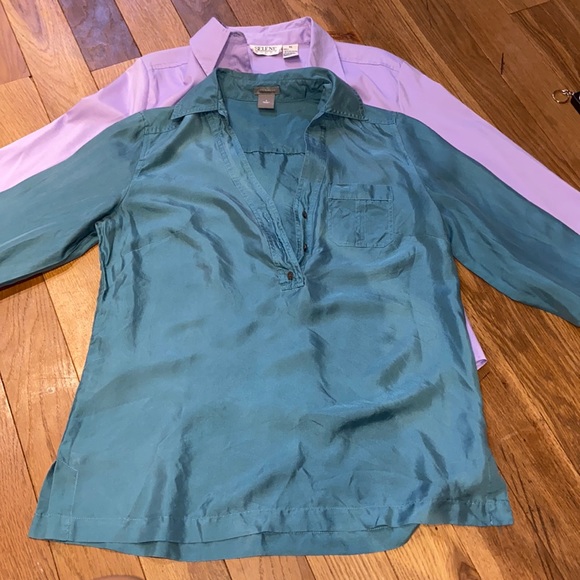 Lot-Women’s Ann Taylor silk blouse, lavender, fuchsia, white.30% off all bundles - Picture 2 of 15